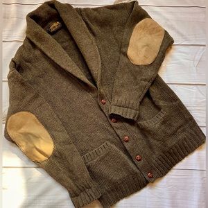 Large Men’s Eddie Bauer Brown Wool Cardigan